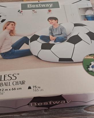 Pouf / poltrona gonfiabile pallone da calcio