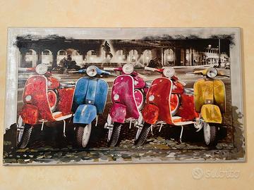 Quadro con Vespe Colorate limited edition