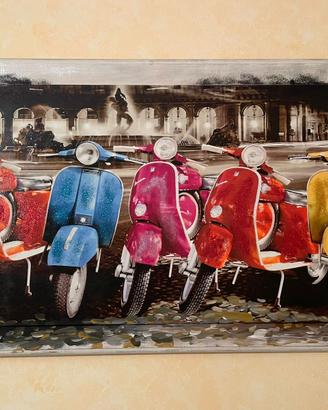 Quadro con Vespe Colorate limited edition