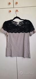 N.1 maglia HM con pizzo e N.1 canotta Zara