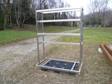 Scaffalature, porta prosciutti o salumi in INOX