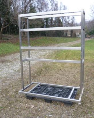 Scaffalature, porta prosciutti o salumi in INOX