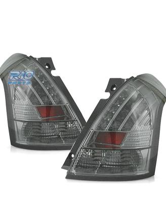 FANALI PER SUZUKI SWIFT 05-10 LED FONDO CROMATO FU