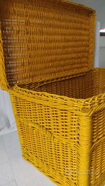 cestone in vimini  vintage anni '80 