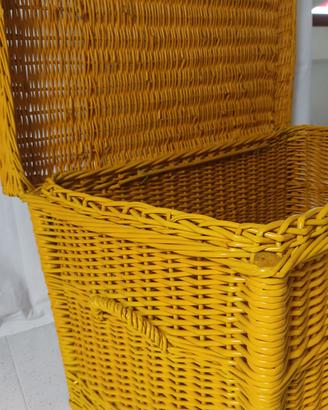 cestone in vimini  vintage anni '80 