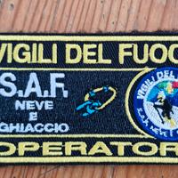 VIGILI DEL FUOCO PATCH RICAMATA SAF NEVE E GHIACCI