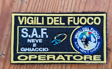 VIGILI DEL FUOCO PATCH RICAMATA SAF NEVE E GHIACCI