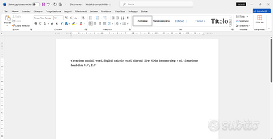 Moduli, fogli di calcolo, disegni