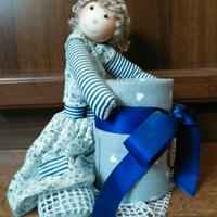 Portapenne bambola in stoffa