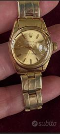 LUSSUOSOorologioROLEX"OysterDATEJUST"ORO18kt28mm