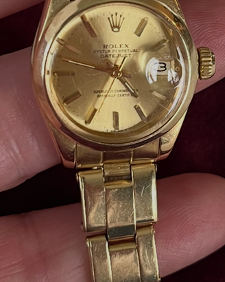 LUSSUOSOorologioROLEX"OysterDATEJUST"ORO18kt28mm
