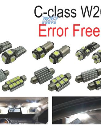 KIT 9 LAMPADE LED INTERNE PER MERCEDES CLASSE C W2