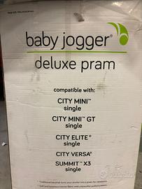Carrozzina baby jogger deluxe pram con adattatori