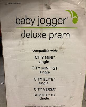 Carrozzina baby jogger deluxe pram con adattatori