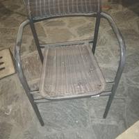 SEDIA DA ESTERNO IN ALLUMINIO