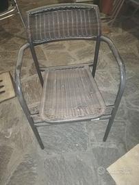 SEDIA DA ESTERNO IN ALLUMINIO