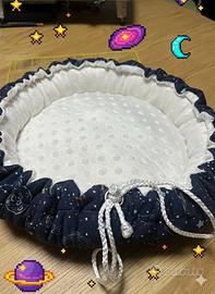 Cuccia morbida fatta a mano reversibile