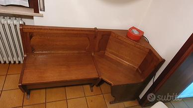 Cassapanca angolare in legno