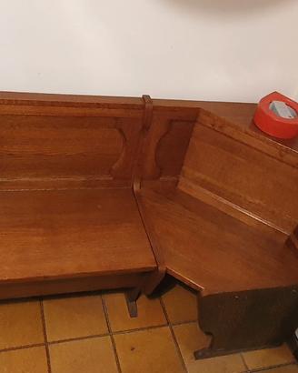 Cassapanca angolare in legno