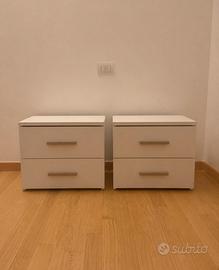 2 como. bianchi moderni a 2 cassetti – 50×44×40 cm
