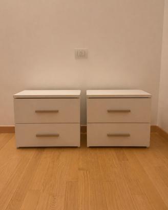 2 como. bianchi moderni a 2 cassetti – 50×44×40 cm