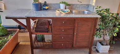 Mobile/cucina da giardino con lavello OTTIMOstato