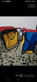 2 sgabelli pieghievoli