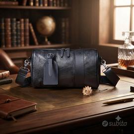 Borsa a tracolla uomo in vera pelle nera