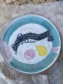 Piatto dipinto a mano Bacosi