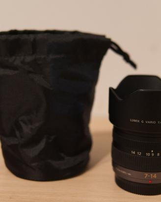 Panasonic Lumix G Vario 7-14 F4 ASPH come nuovo!