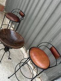 Set arredo rustico indistriale bacile +sgabelli
