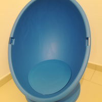 Poltrona ovetto girevole ikea PS LOMSK blu