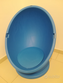 Poltrona ovetto girevole ikea PS LOMSK blu
