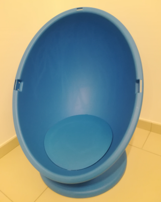 Poltrona ovetto girevole ikea PS LOMSK blu