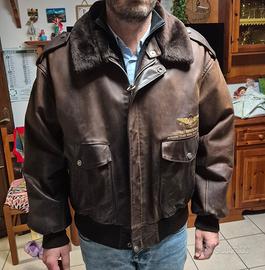 Bomber in pelle  Vintage anni 90