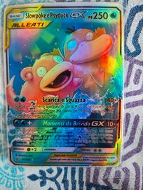 Carta Pokémon Slowpoke e Psyduck GX alleati