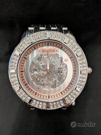 Marc Ecko Automatic Skeleton Rose Gold Crystal