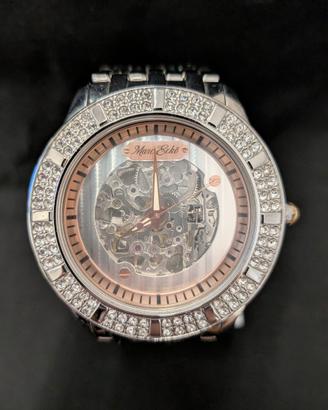 Marc Ecko Automatic Skeleton Rose Gold Crystal