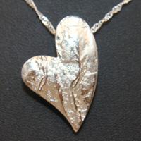 Splendida collana ciondolo cuore argento