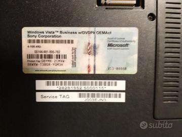 PC portatile Sony Vaio  PCG-6Y4M 