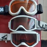 occhiali da sci 3 paia