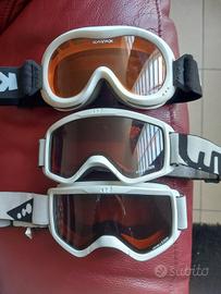 occhiali da sci 3 paia
