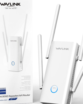 WAVLINK Ripetitore WiFi 6 Potente per Casa, Amplif