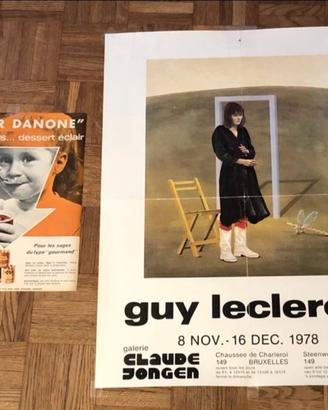 Poster bifacciale Danone Banania e poster Leclercq