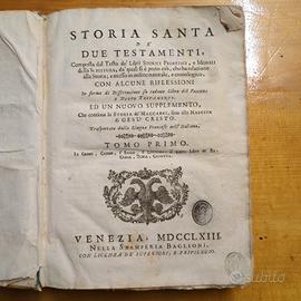 Storia Santa dei Due Testamenti - Baglioni, 1763