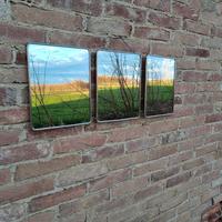 Specchio da barbiere  vintage trittico francese 