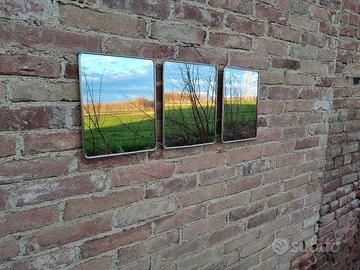 Specchio da barbiere  vintage trittico francese 