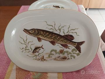 Servizio Pesce Vintage Nuovo 16 PZ oro zecchino.