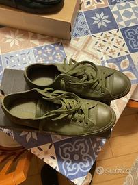 Converse in pelle verde