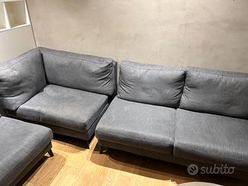 Divano angolare separabile in tre parti